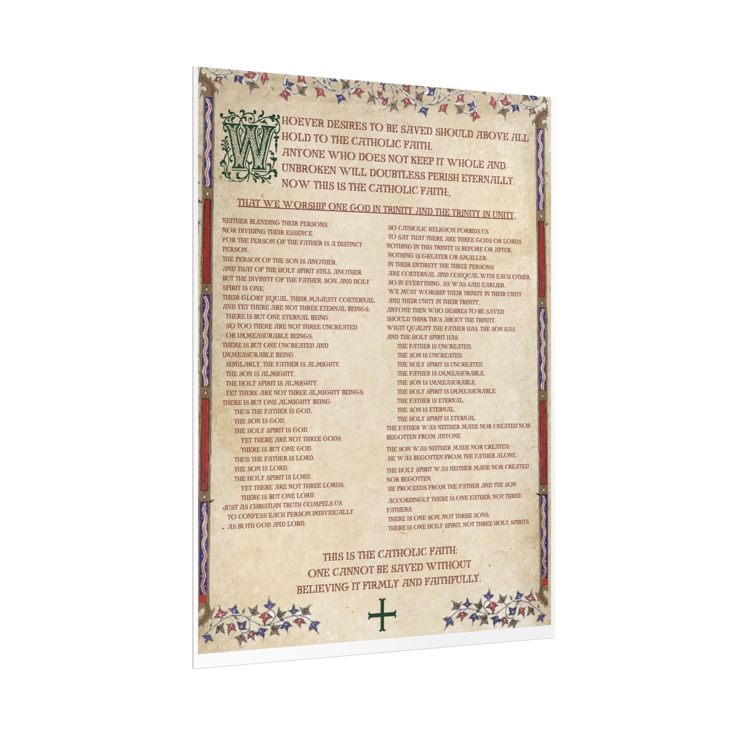 Poster - Athanasian Creed 1/2