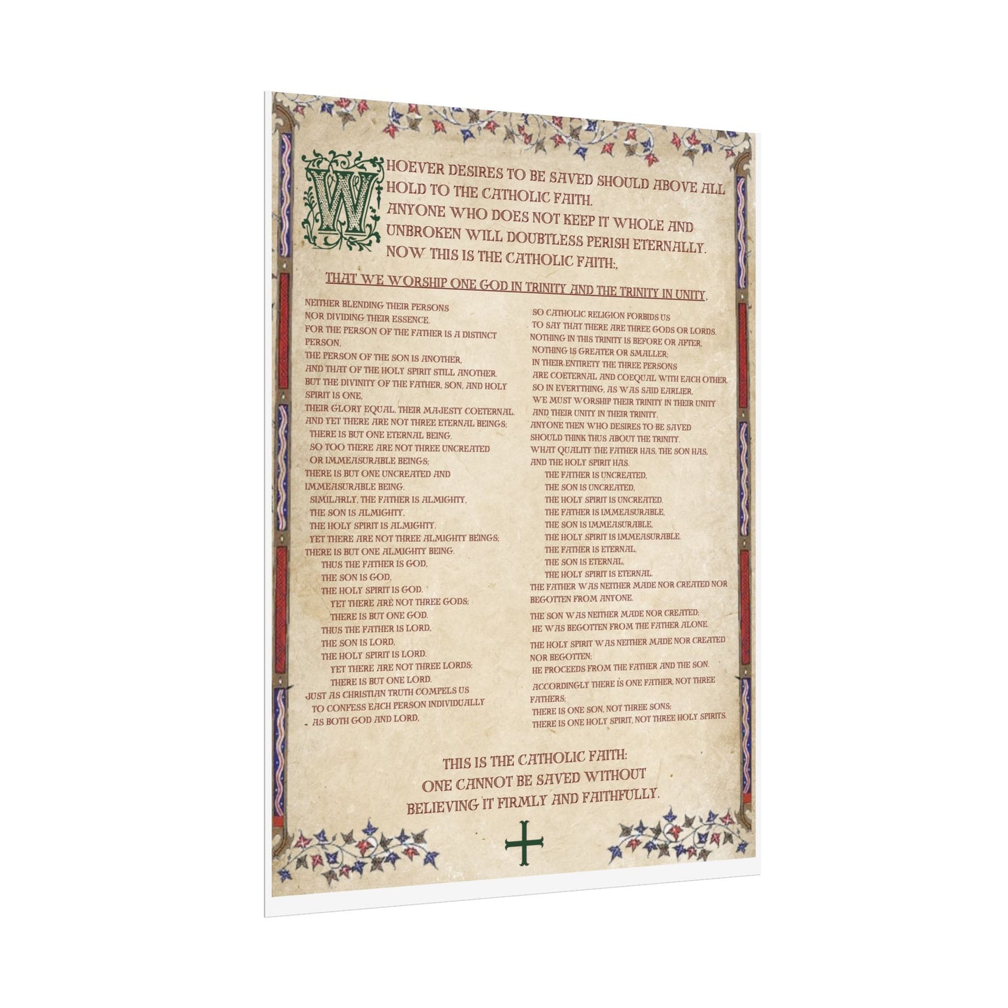 Poster - Athanasian Creed 1/2