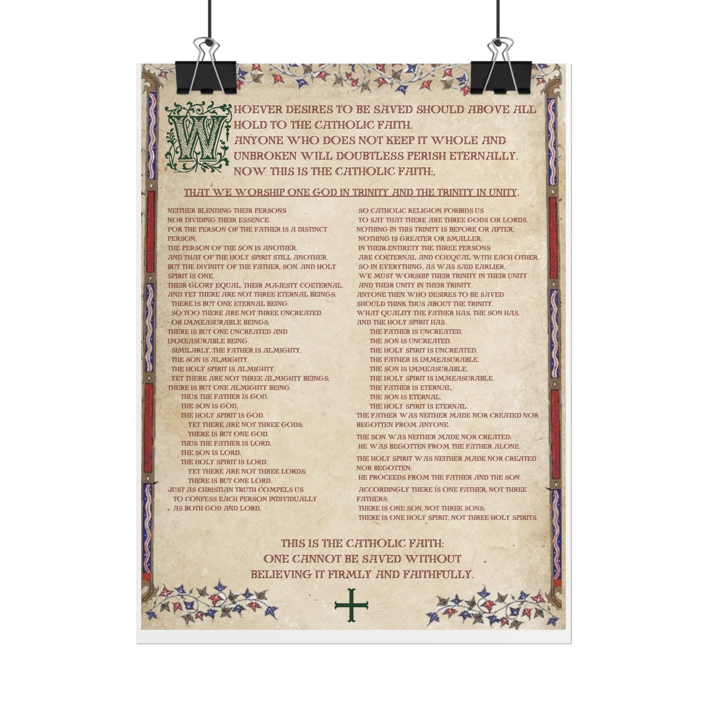 Poster - Athanasian Creed 1/2