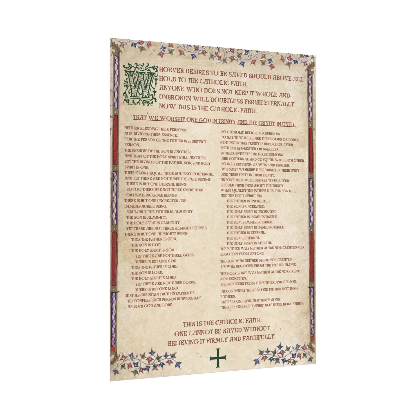 Poster - Athanasian Creed 1/2