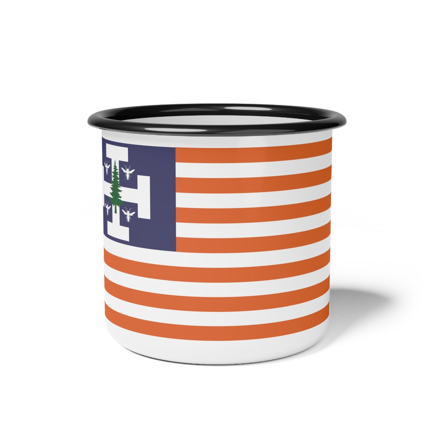 Cup (Enamel Mug) - WASP American Flag