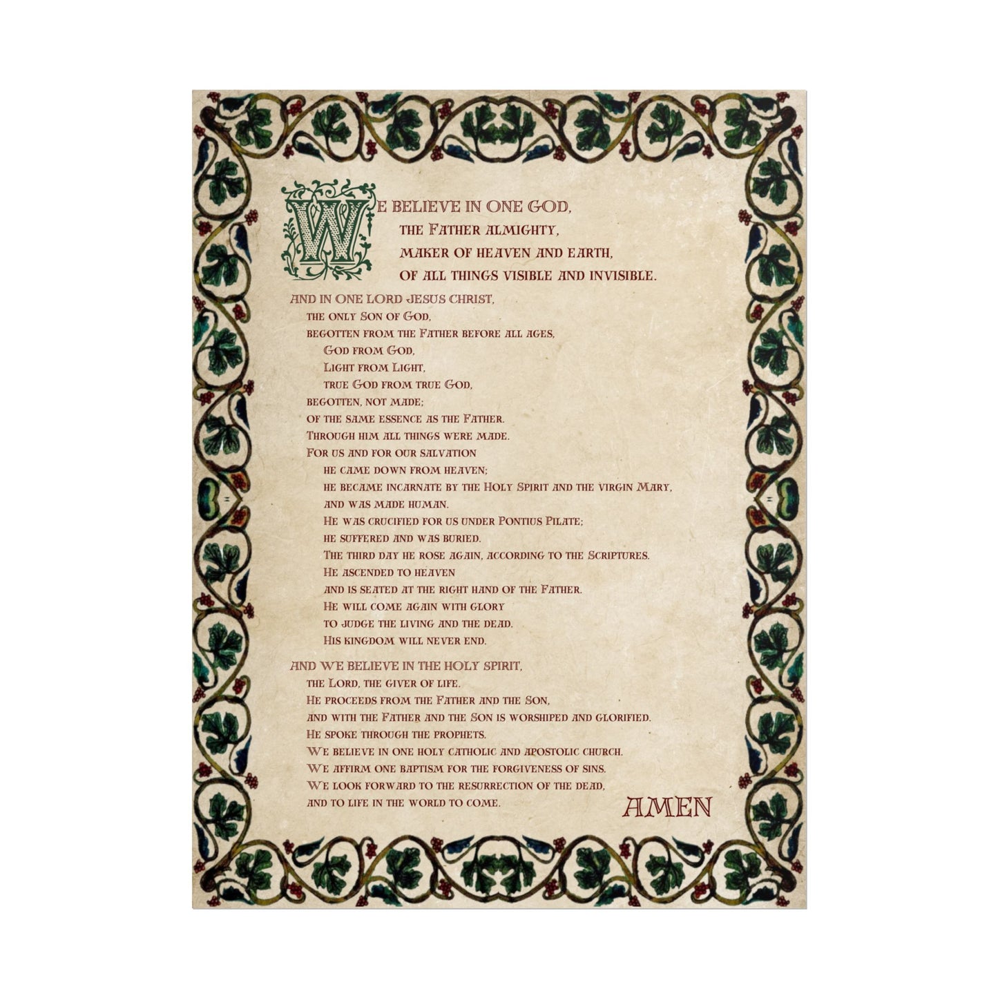 Poster - Nicene Creed