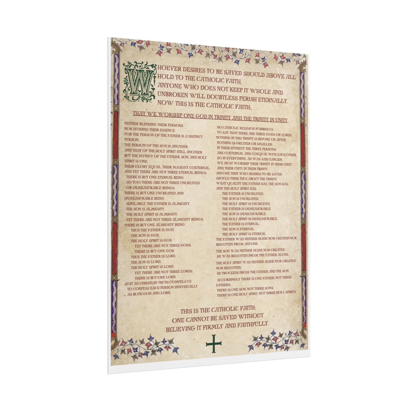 Poster - Athanasian Creed 1/2