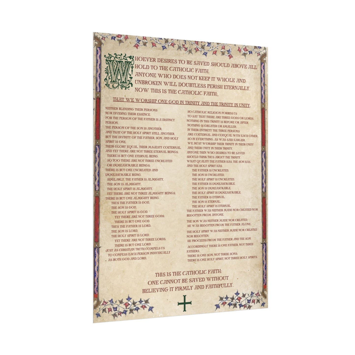 Poster - Athanasian Creed 1/2