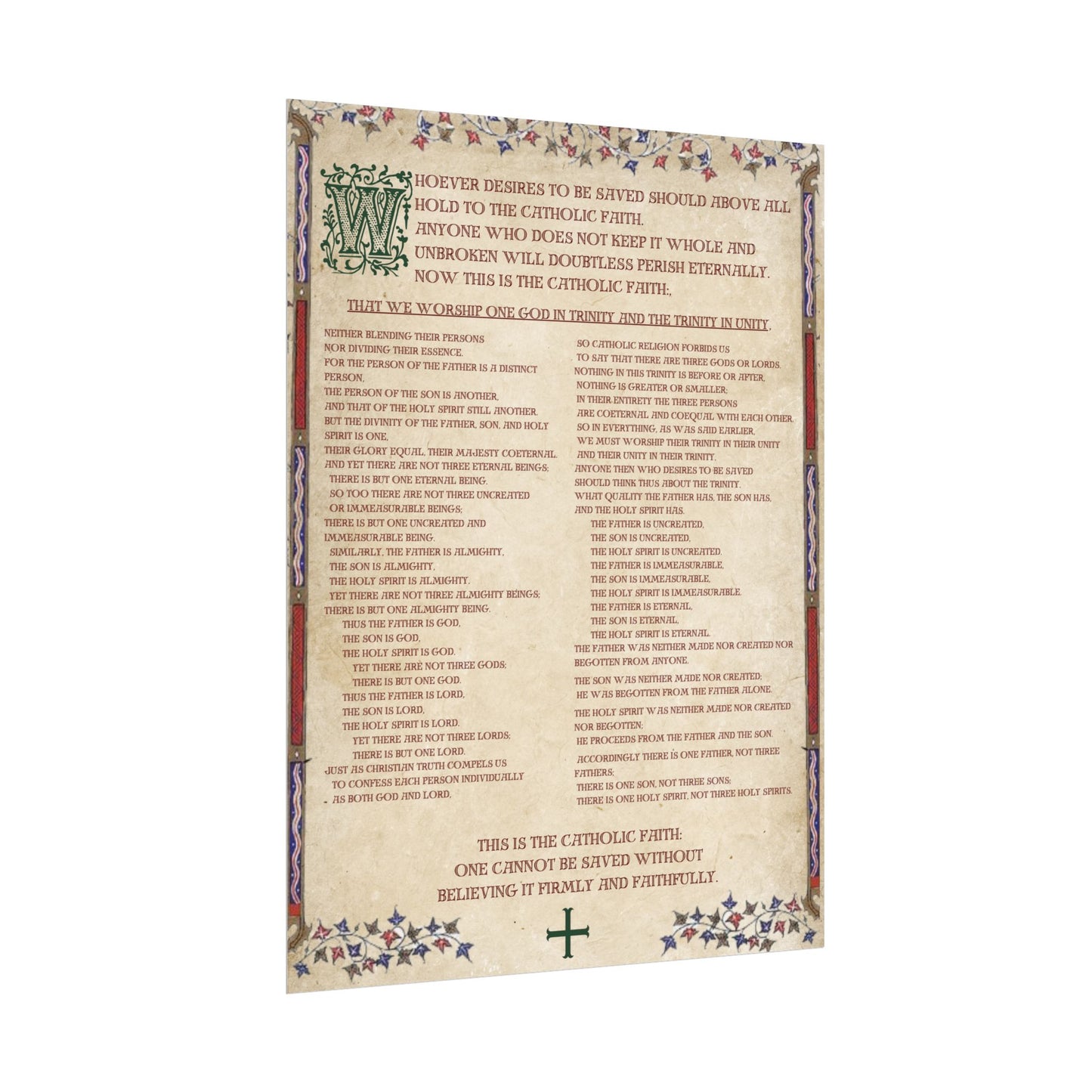 Poster - Athanasian Creed 1/2