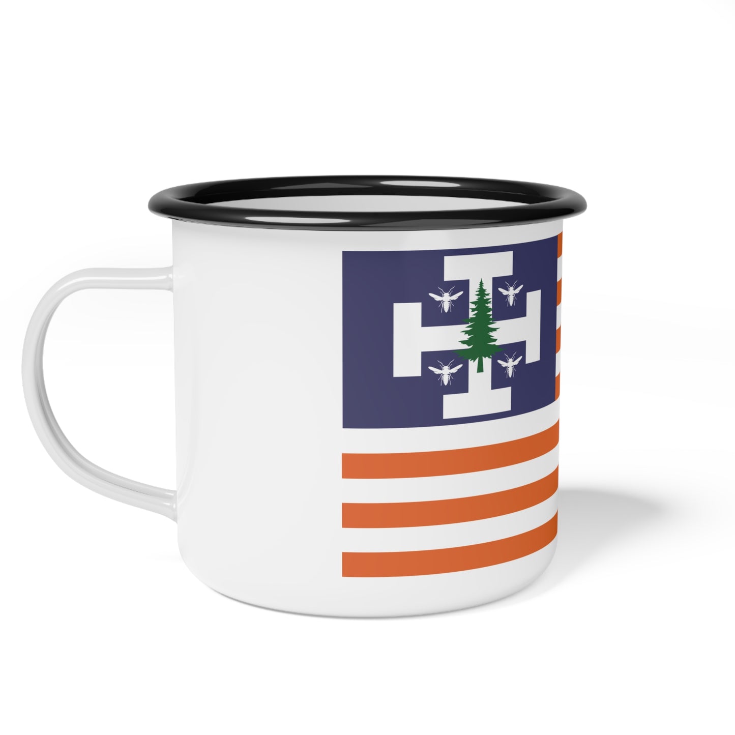 Cup (Enamel Mug) - WASP American Flag