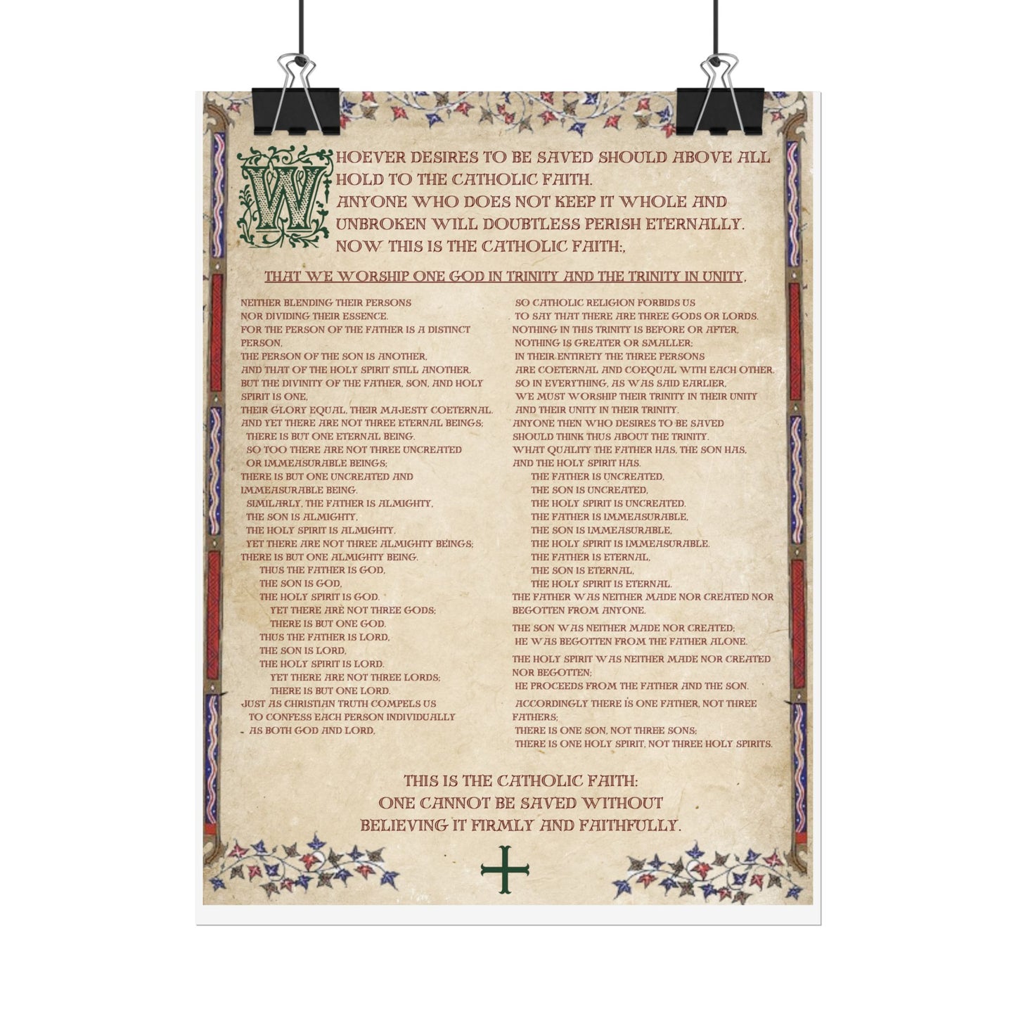 Poster - Athanasian Creed 1/2