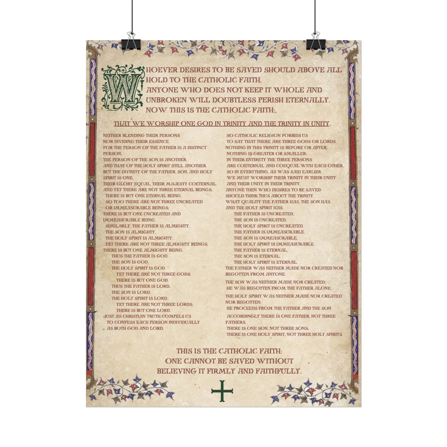 Poster - Athanasian Creed 1/2