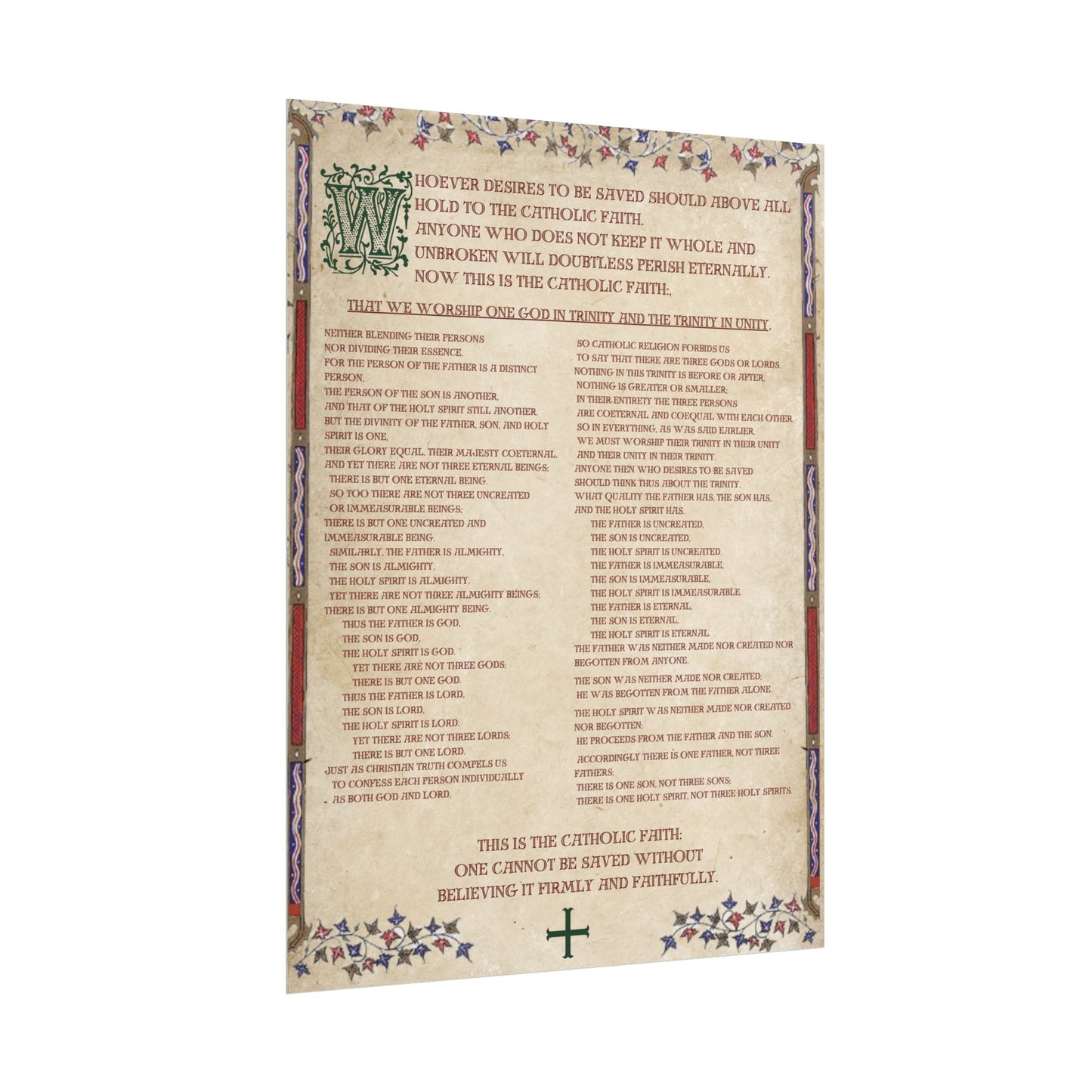 Poster - Athanasian Creed 1/2