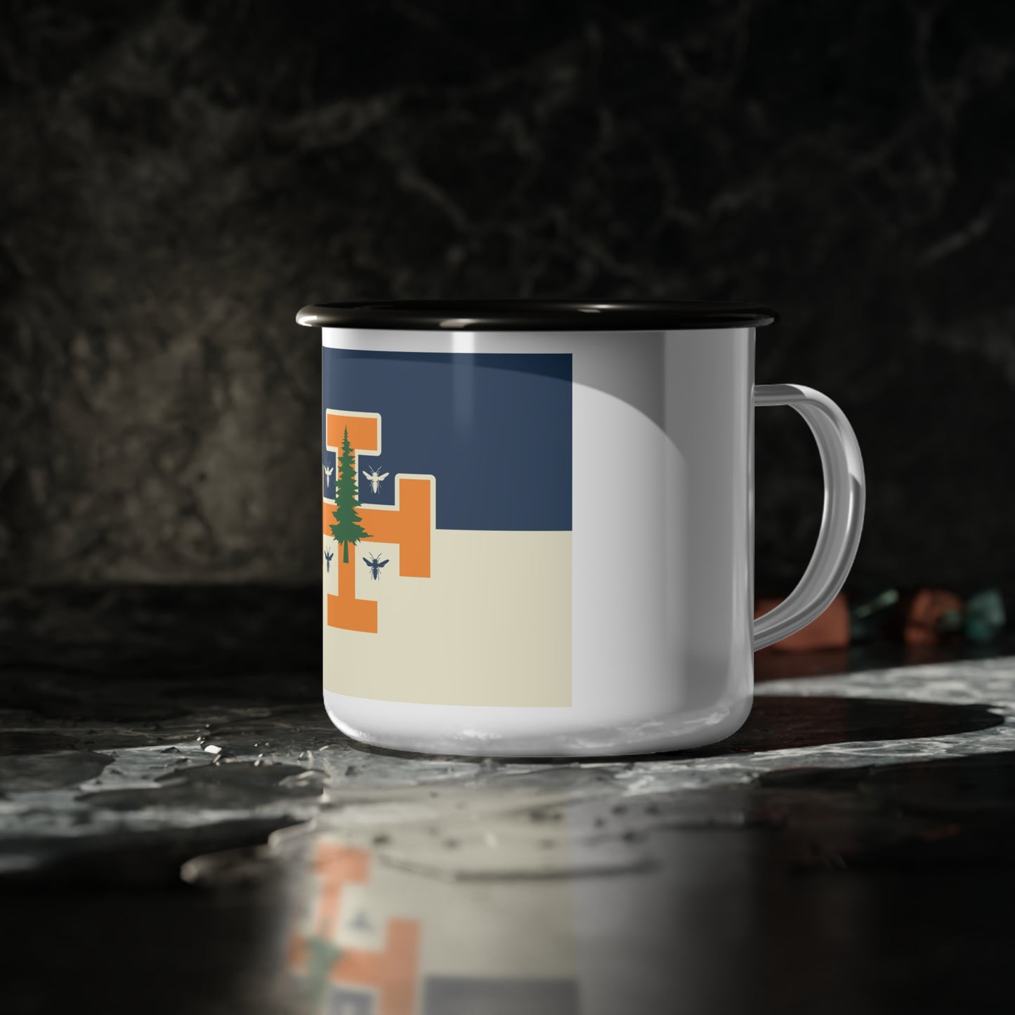 Cup (Enamel Mug) - WASP Crusader Flag