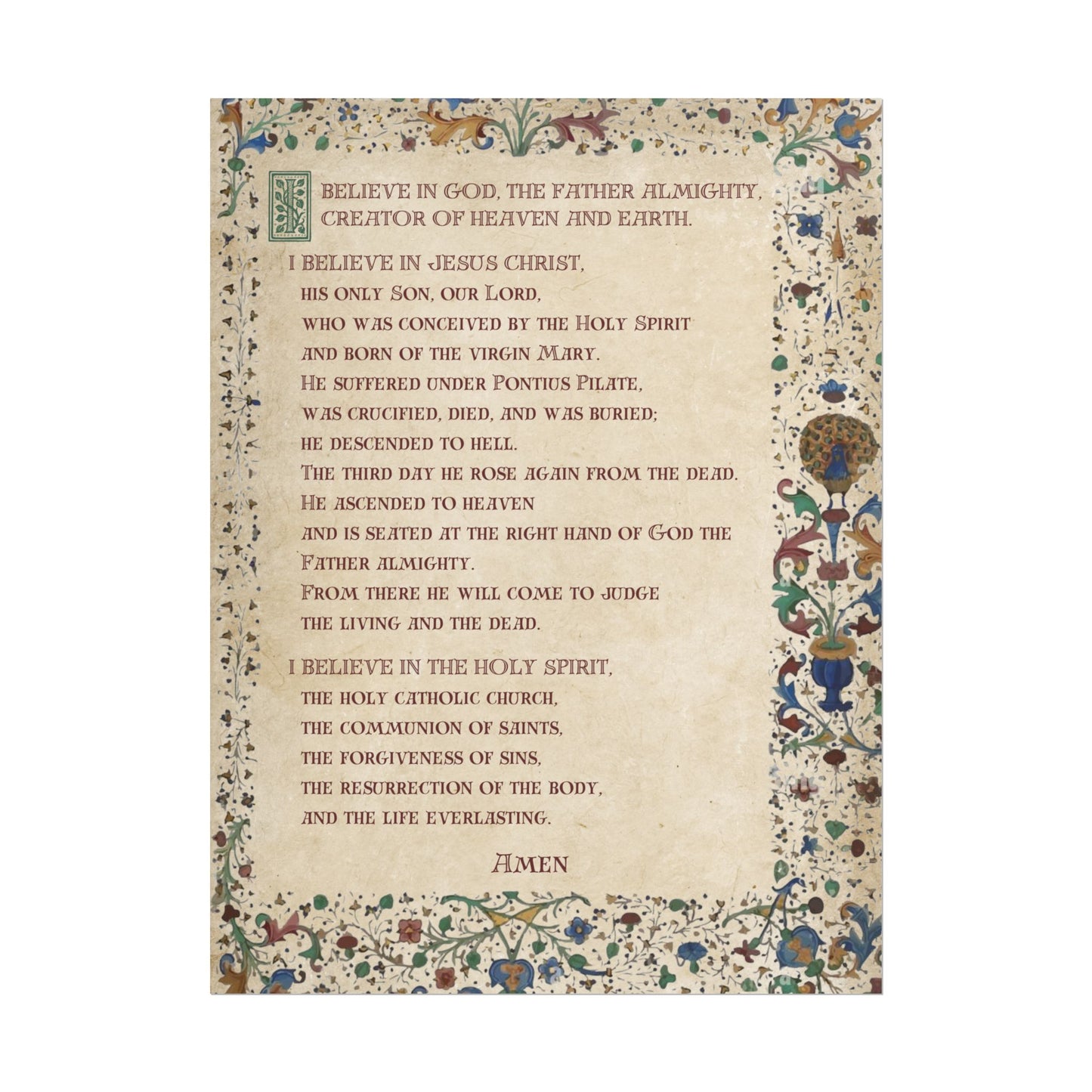 Poster - Apostles Creed